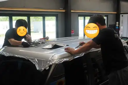 랜드로버 보그 루프스킨 + 사이드미러 투톤 (용인, 하남, 성남, 분당, 수원, 광주, 강남 자동차랩핑, PPF, 유리막, 광택) / 용인 처인구 시공 사진