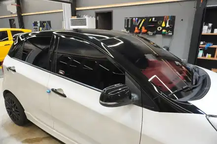 기아 모닝 자동차투톤랩핑 루프스킨 (용인랩핑, 하남랩핑, 성남랩핑, 분당랩핑, 수원랩핑, 강남랩핑, 자동차랩핑, PPF, 유리막, 광택) / 용인 처인구 시공 사진