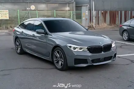 [제이스랩] 강남랩핑,서초랩핑 제이스랩! BMW 6GT전체랩핑 에이버리 유광다크그레이 시멘트랩핑 / 강남, 서초, 선릉 시공 사진