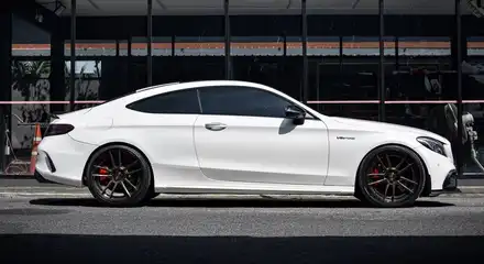 벤츠 C43AMG 20인치 BC휠 휠타이어 아미트릭스 가변배기 일체형 서스펜션 / 경기 고양 일산서구 시공 사진