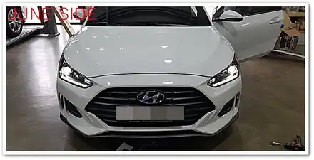 벨로스터 LED테일램프 스포일러 합법LED헤드램프 한번장착하기  대전세종순정옵션 합법LED전문장착점 / 대전, 세종, 천안 시공 사진