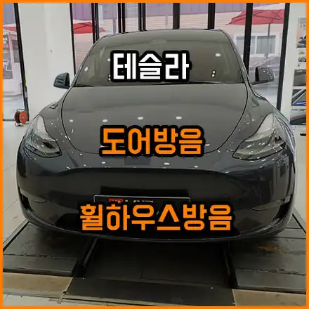 테슬라 도어 방음과 휠 하우스 방음 - / 창원,마산,경남 시공 사진