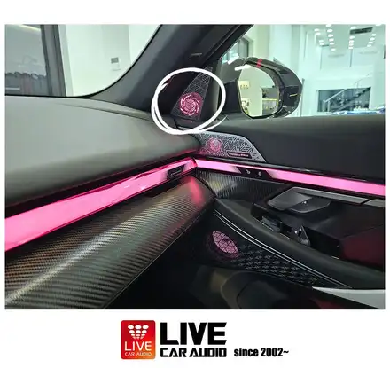 BMW 핸들 앰비언트 그리고 M1 M2 버튼 활성화 A필러 트위터 스피커 앰비언트가 생성되는 [ BMW G60 ] / 창원시 봉암동 시공 사진