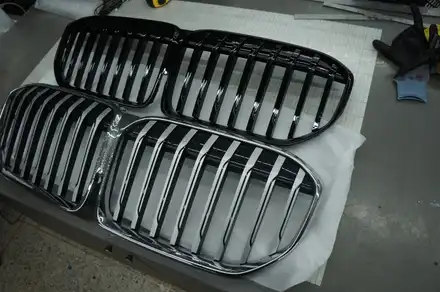 BMW 7시리즈 G11 G12 LCI 블랙 키드니그릴로 교체하기~!! / 제주 시공 사진