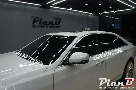 [제주도 썬팅] 캐딜락 CT6 레인보우 V70으로 자외선을 차단해보자~! / 제주 시공 사진
