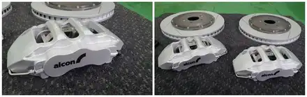 팰리세이드 순정옵션 튜익스 알콘브레이크6p셋트 380mm 디스크조합 / 고양, 일산, 김포, 파주 시공 사진