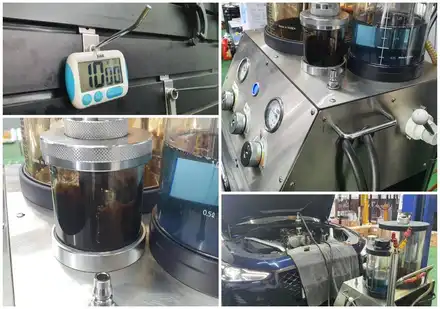 g70 엔진오일교환 레이싱오일 고점도 라베놀 rsp 5w-30 / 고양, 일산, 김포, 파주 시공 사진