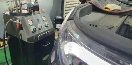 팰리세이드 연비와 출력향상에 도움되는 장비를 이용한 순환식엔진오일교환 / 고양, 일산, 김포, 파주 시공 사진