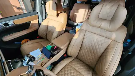 신형 싼타페MX5 1열만 리무진시트해도 가능할까요? 네 가능합니다 ! 모든 자동차튜닝을 한 곳에서 결벽증카케 / 부산 사상구 삼락동 시공 사진