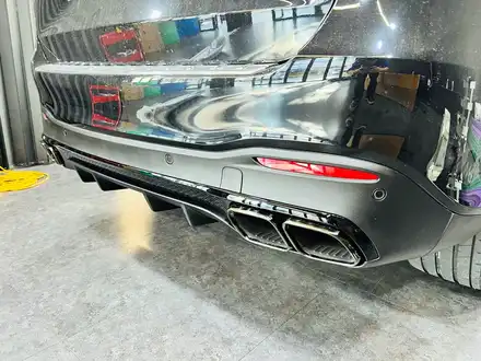 벤츠 GLS 63AMG 타입 디퓨저 머플러팁 교체. 시공 사진