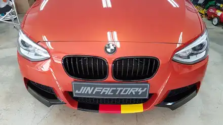 BMW 1시리즈 포인트데칼+스플리터랩핑[#화성랩핑#동탄랩핑#진팩토리#수원랩핑#118D3색데칼#1시리즈스플리터랩핑#BMW스플리터랩핑#BMW3색포인트] / 화성 동탄 시공 사진