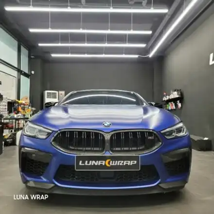 김포랩핑 전문샵 루나랩핑 BMW M의 끝판왕 G15 M8 에이버리 글로스 락 그레이 전체랩핑 및 라이트 ppf 시공기 / 김포 김포한강7로 시공 사진