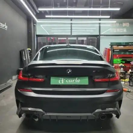우주명차 BMW M340i 사틴블랙 전체랩핑 미친퀄리티를 보여드리겠습니다. / 김포시 마산동 시공 사진