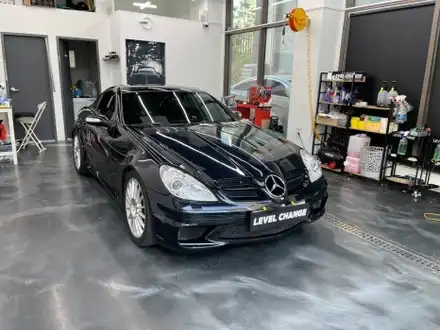 [구리랩핑] 벤츠 SLK 55AMG 비닐 프로그 글리터 블랙 블루 전체랩핑 / 서울 중랑구 시공 사진