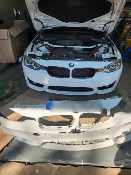 [BMW] 낭만무역 BMW 328i 사고수리, 보험수리 / 충청 금산 시공 사진