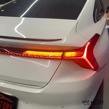 기아 K8 스타일 옵션 미적용 차량 데루등(테일램프,후미등) 턴 시그널 확장 및 시퀀셜 변경으로 확장된 깜빡이를 가질 수 있다!? / 안산,시흥,화성 시공 사진