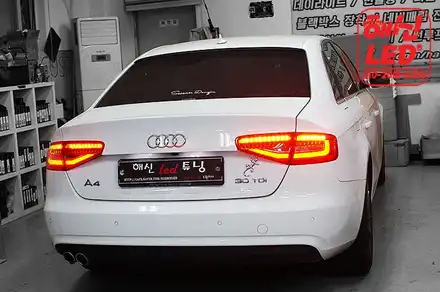 아우디A4 무빙테일램프 & 무빙턴시그널 작업 / 화성 봉담 시공 사진