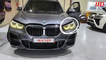 BMW X1 라이트 엔젤아이 복원 수리 - 황변현상 복구 / 화성 봉담 시공 사진