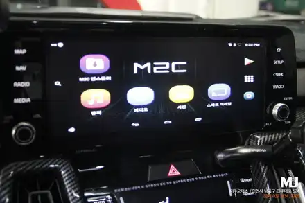 쏘렌토MQ4 M2C 카블릿 (미러링, 안드로이드오토) 셋탑 네비게이션 설치 / 인천, 미추홀 시공 사진