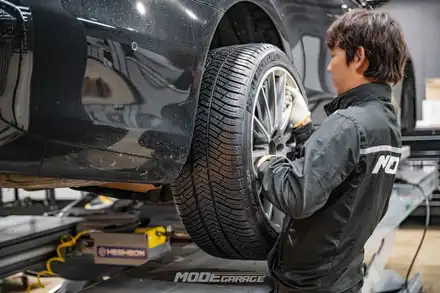 벤츠 S500 미쉐린 파일럿 알핀 PA4 윈터타이어 교환 / 분당 모드개러지 / 성남 분당, 서현, 판교, 시공 사진