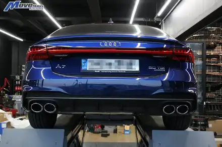 [아우디 신형 A7 C8 50TDI S7룩 디퓨져 장착]수입차 바디킷/S룩/쿼드머플러팁/쿼드팁/공갈팁/공갈머플러팁/양산 김해 울산 부산 해운대 기장 정관 무브모터스 / 부산 기장군 시공 사진
