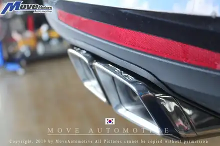 [르노 SM6 AMG 듀얼 사각팁 배기튜닝]부산 배기튜닝샵/AMG 머플러팁/사각팁/AMG머플러팁/부산 자동차 튜닝샵/구조변경 필요없는 배기튜닝/무브모터스 / 부산 기장군 시공 사진