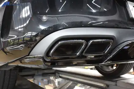 [벤츠 C200d 쿠페] JSR퍼포먼스 져스트(Xhaust) 장착 / AMG 사각팁 + AMG 디퓨져 장착 / 부산 디젤 사운드부스터 튜닝샵 / 디젤 팝콘 배기음 / 부산 기장군 시공 사진