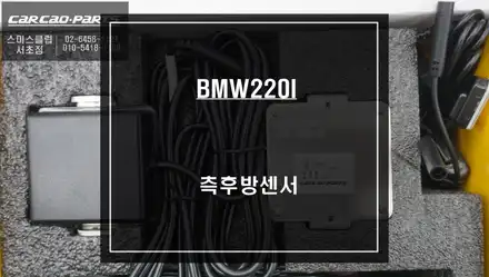 BMW220I차량 속도 연동이 가능한 사각지대 경고시스템 측후방센서 안전옵션 기능 튜닝. / 서울 서초, 반포, 강남 시공 사진