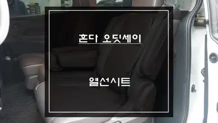 혼다 오딧세이 등과 엉덩이를 따뜻하게 해 줄 수는 뒷자리 6단 열선시트 장착. / 서울 서초구 시공 사진