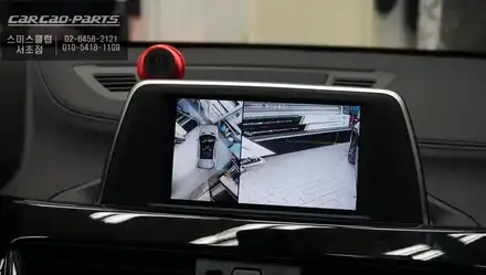 BMW X2차량 프리미엄 S-VUE<슈퍼뷰> 주차옵션과 후측방 장애물을 감지하는 측후방센서 안전옵션 튜닝. / 서울 서초, 반포, 강남 시공 사진