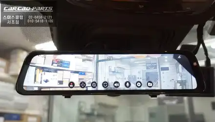후방 시야를 실시간으로 볼 수 있는 파인드라이브 LX3룸미러 블랙박스 BMW X5차량에 시공하기. / 서울 서초, 반포, 강남 시공 사진