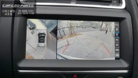 재규어E페이스 주변360도 장애물을 확인할 수 있는 2D슈퍼뷰 어라운드뷰 시스템 장착. / 서초구 서초동 시공 사진