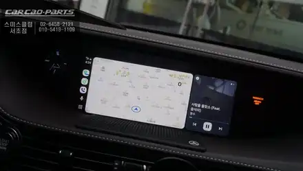 렉서스LS500차량 스마트폰과 연동해서 안드로이드 오토및 애플 카플레이 기능 구현. / 서초구 서초동 시공 사진