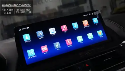 BMW650i컨버터블 티맵, 카카오맵, 넷플릭스등 어플 구현되는 12.3인치 안드로이드 에스플레이[S-PLAY]장착. / 서초구 서초동 시공 사진