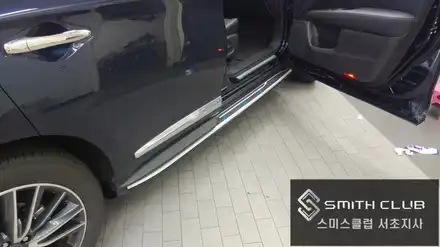 인피니티 QX60 차량 안전옵션 삼종세트.광각미러,측후방센서,사이드스텝 / 서울 서초, 반포, 강남 시공 사진