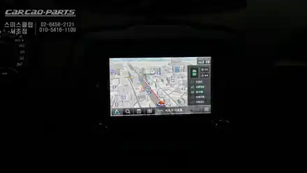 JEEP 레니게이드 순정모니터와 연동되는 안드로이드 G-NOM <SF300A> 셋탑형 네비게이션 장착. / 서울 서초, 반포, 강남 시공 사진