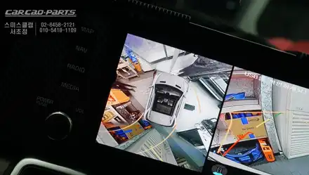 쏘렌토MQ4차량 순정모니터와 고화질 연동과 주차라인 PAS연동이 가능한 2D슈퍼뷰 어라운드뷰 시공. / 서울 서초, 반포, 강남 시공 사진