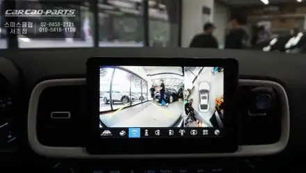 현대 베뉴[VENUE]차량 장애물을 확인할 수 있는 맥스프로[MAX PRO]3D어라운드뷰 주차옵션 장착. / 서초구 서초동 시공 사진