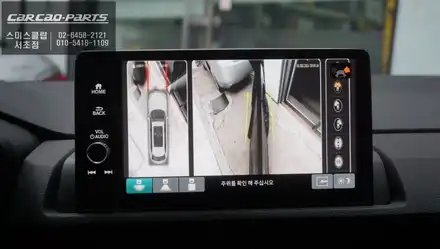 CR-V차량 탑뷰 영상을 통해 장애물을 볼 수 있는 3D어라운드뷰 옵션과 사이드미러 열선및 뒷자리 6단 열선시트 작업. / 서초구 서초동 시공 사진