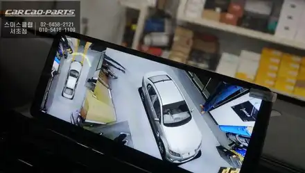 BMW X1[EVO]모니터 탈거 후 12.3인치 안드로이드 에스플레이 모니터와 3D어라운드뷰 콜라보 작업. / 서초구 서초동 시공 사진
