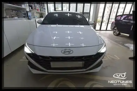 아반떼 CN7 필립스 인증 LED전조등 교체 / 용인 처인구, 이천 시공 사진