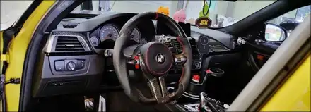수원, 오산 BMW 핸들 가죽교체 카본핸들 튜닝으로 M3 F80 시공완료 / 구로동 시공 사진