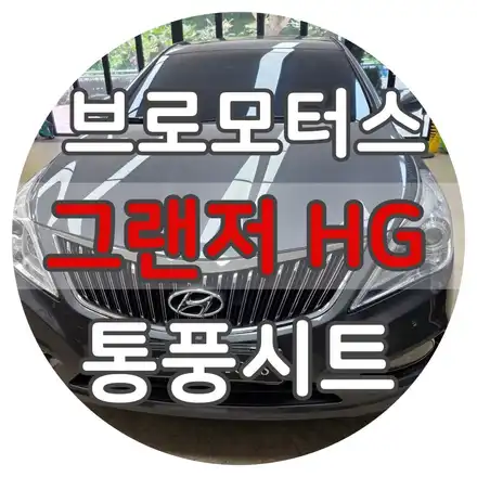 그랜저 HG 통풍시트 시공, 여름철 운전이 훨씬 편해집니다 / 경남 거제, 통영, 창원 시공 사진