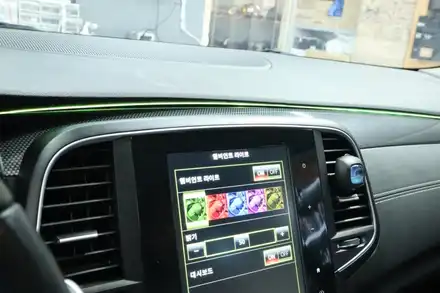 [브로모터스]삼성 SM6 대쉬보드 순정 엠비언트 연동/디엠텍 올뉴기어봉 교체 / 경남 거제, 통영, 창원 시공 사진