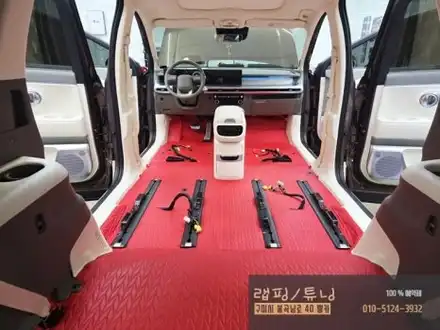 현대 아이오닉9 모빌하임 레드색상 바닥매트 요트바닥 구미튜닝 / 구미뿡카 / 구미 봉곡남로 시공 사진