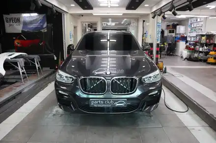 [파츠클럽] BMW G02 X4 소피스토그레이 유광블랙 키드니 그릴 교체 롤바 랩핑 / 서울 양천 시공 사진