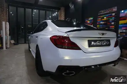 제네시스 G70 전체랩핑! 크롬에서 사틴으로 ~ 파격적인 변신 과정 안양 근교에 위치한 저희 퍼펙트카에서 진행했습니다~~ / 시흥 시공 사진