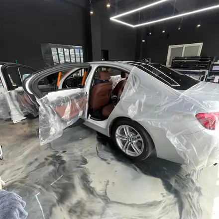 안산썬팅 블락포디 비바 바이올렛 BMW 5시리즈 전체 재시공 시공 사진