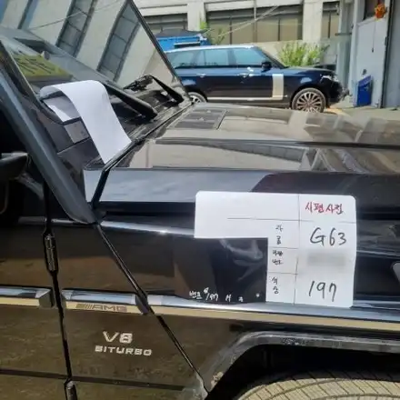 판교판금도색 \' 벤츠 지바겐 G63 \' 벽에 긁혀 도장손상, 외형복원 전문점에서! / 성남, 판교, 분당, 용인 시공 사진