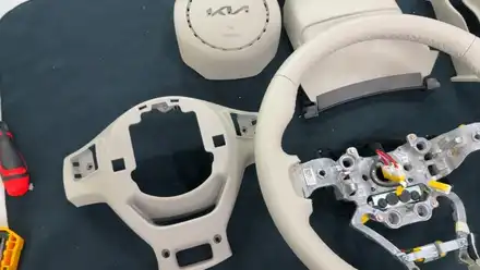 기아K5 베이지시트 깔맞춤하러 핸들까지 베이지로 / 인천 남동구 고잔동 시공 사진